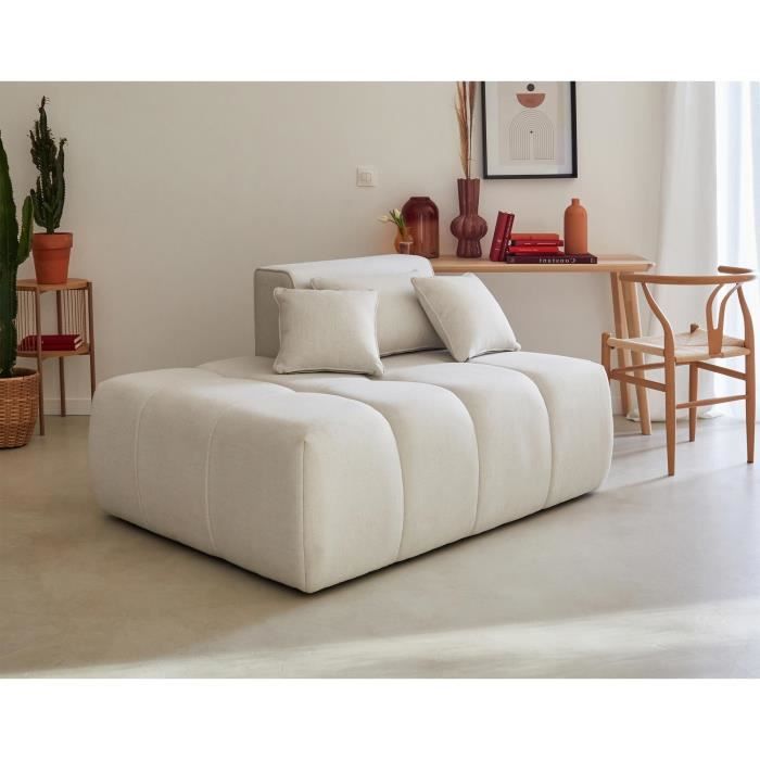 Produit similaire: Canapé Caracas - Lisa Design - Module d'assise gauche - Tissu Beige - 2 places