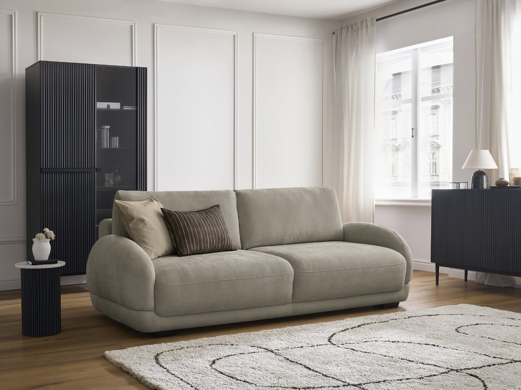 Produit similaire: Canapé droit convertible coffre MONICA taupe BOBOCHIC 3 places