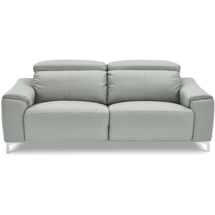 Produit similaire: Canapé relaxation électrique 3 places en cuir BIANCA - Gris clair 52 cm Gris Perle