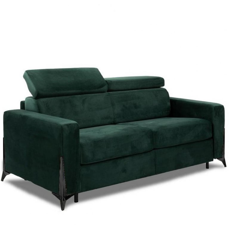 Produit similaire: Canapé express BOULOGNE convertible 140 cm têtières réglables matelas 16cm pieds métal noir