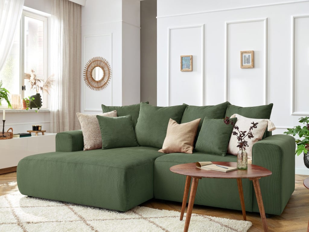 Produit similaire: Canapé d'angle fixe ENJOY Velours côtelé vert angle gauche BOBOCHIC 3 places