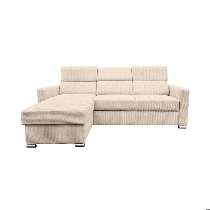 Produit similaire: Canapé d'angle à gauche 216 cm en velours côtelé beige - ELOAH