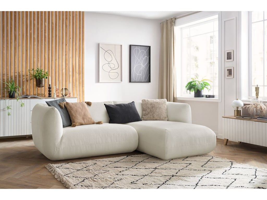 Produit similaire: Canapé d'angle fixe LECOMTE blanc angle droit BOBOCHIC 3 places