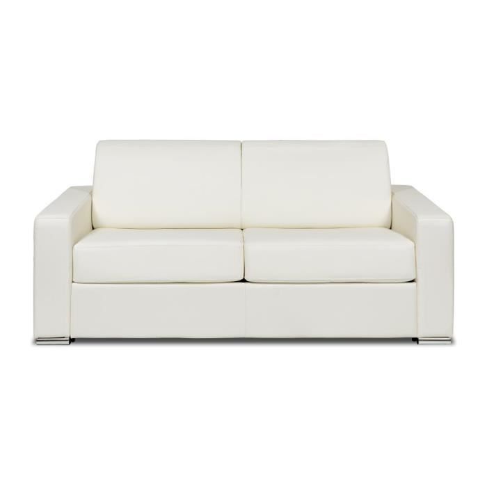 Produit similaire: Canapé 3 places convertible express cuir de buffle blanc - Couchage 140 cm - Matelas 18 cm - CALITO