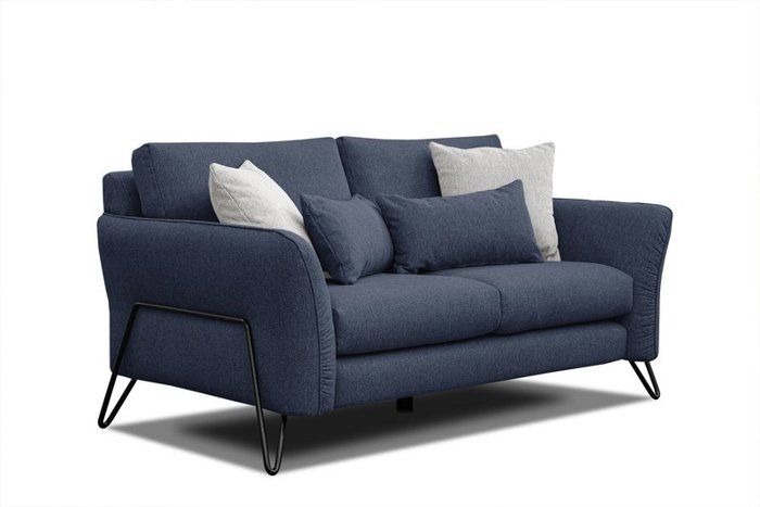 Produit similaire: Canapé droit 2 places tissu bleu foncé - LOREM