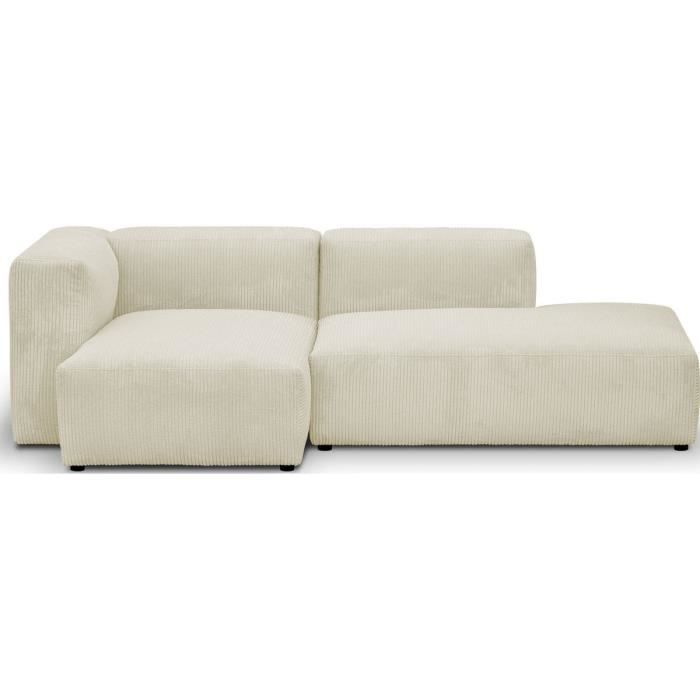 Produit similaire: Canapé d'angle à gauche Modulo - HOMIFAB - 3/4 places - Beige - Tissu - Ferme