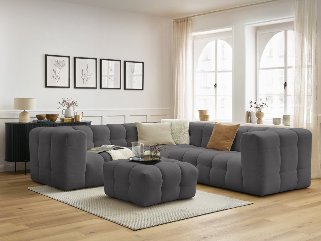Produit similaire: Canapé d'angle réversible CLOUD avec pouf gris foncé réversible BOBOCHIC 5 places