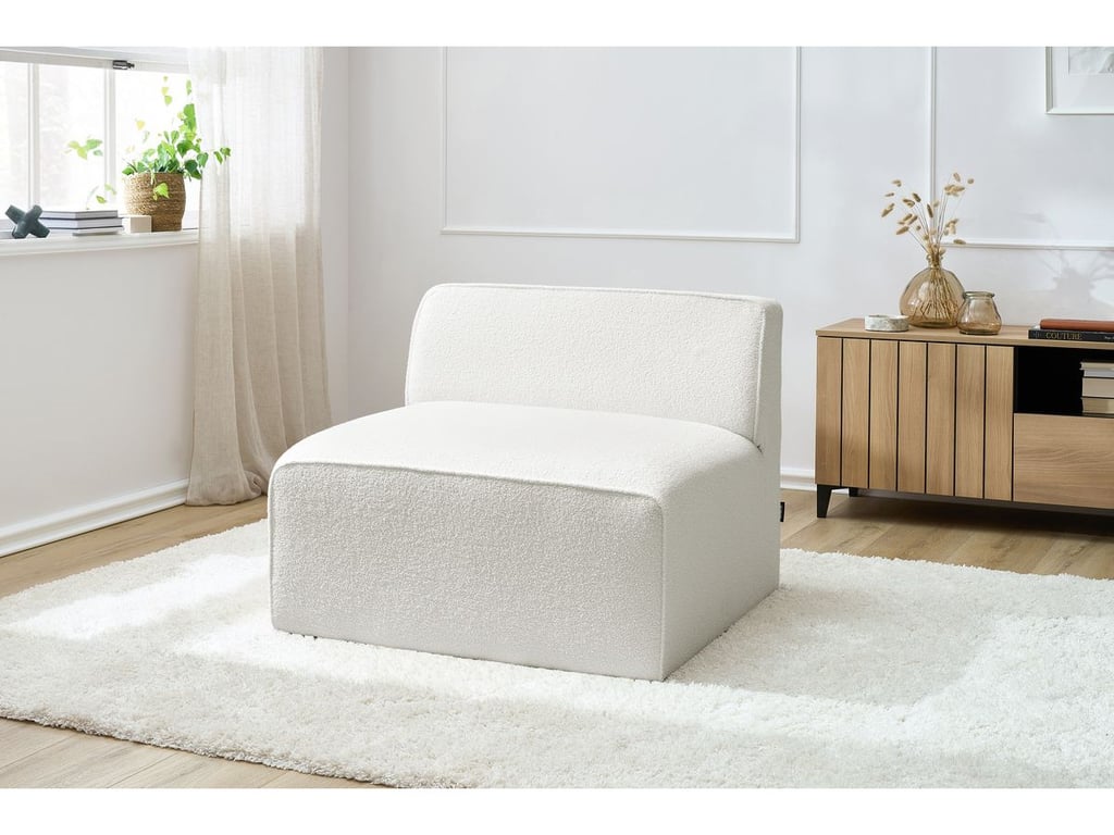 Produit similaire: Chauffeuse 1 place pour canapé modulable MEGEVE tissu bouclette blanc BOBOCHIC 1 places