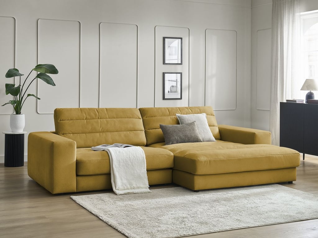 Produit similaire: Canapé d'angle fixe SIERRA velours jaune angle droit BOBOCHIC 3 places