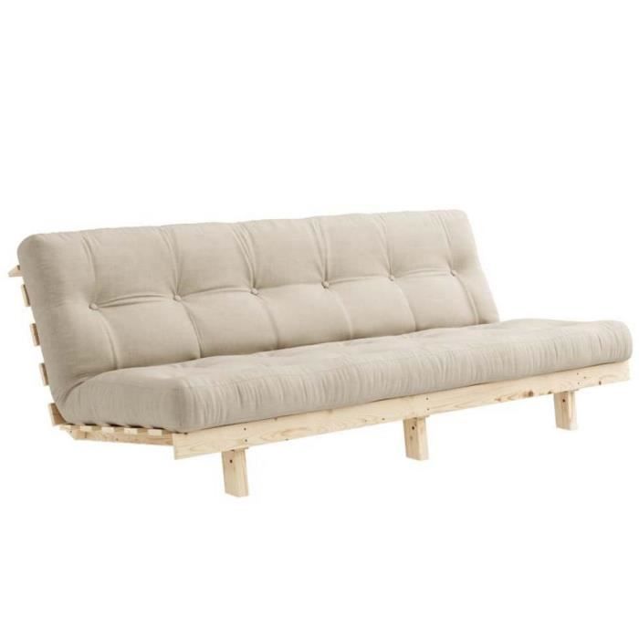 Produit similaire: Banquette convertible futon LEAN bois de pin coloris beige 130x200 cm beige Bois Inside75