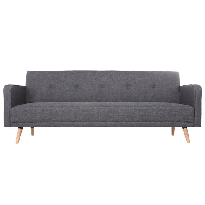 Produit similaire: Canapé convertible scandinave 3 places en tissu gris foncé et bois clair ULLA