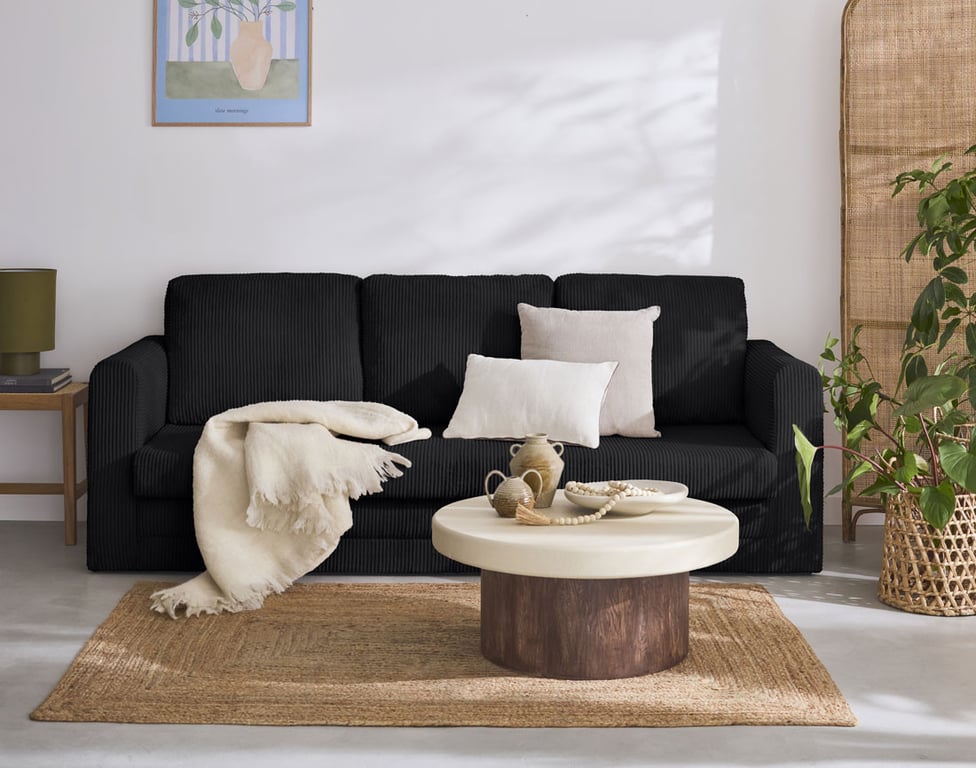 Produit similaire: marilia - Canapé convertible velours côtelé Noir