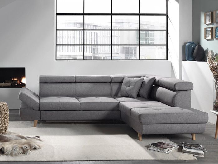 Produit similaire: Canapé d'angle droit convertible scandinave - Linea - Gris clair
