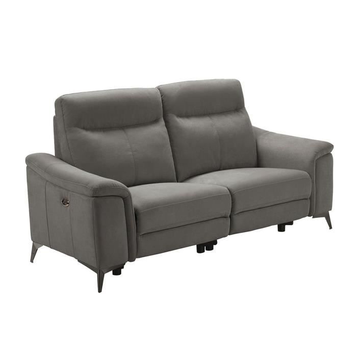 Produit similaire: BRAGA - Canapé Relax Electrique 2 Places Microfibre Gris Foncé Pieds Métal