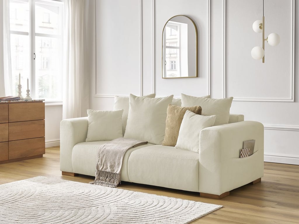 Produit similaire: Sidonie canapé droit fixe 2 places velours côtelé beige