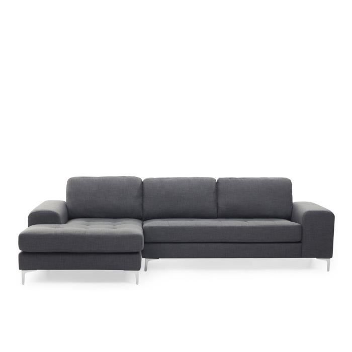 Produit similaire: Canapé d'angle fixe en tissu gris foncé - Beliani KIRUNA - 4 places - Style contemporain et design