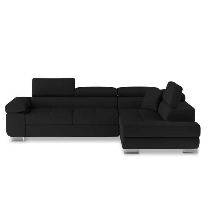 Produit similaire: Canapé d'angle droit convertible Marius Simili Noir