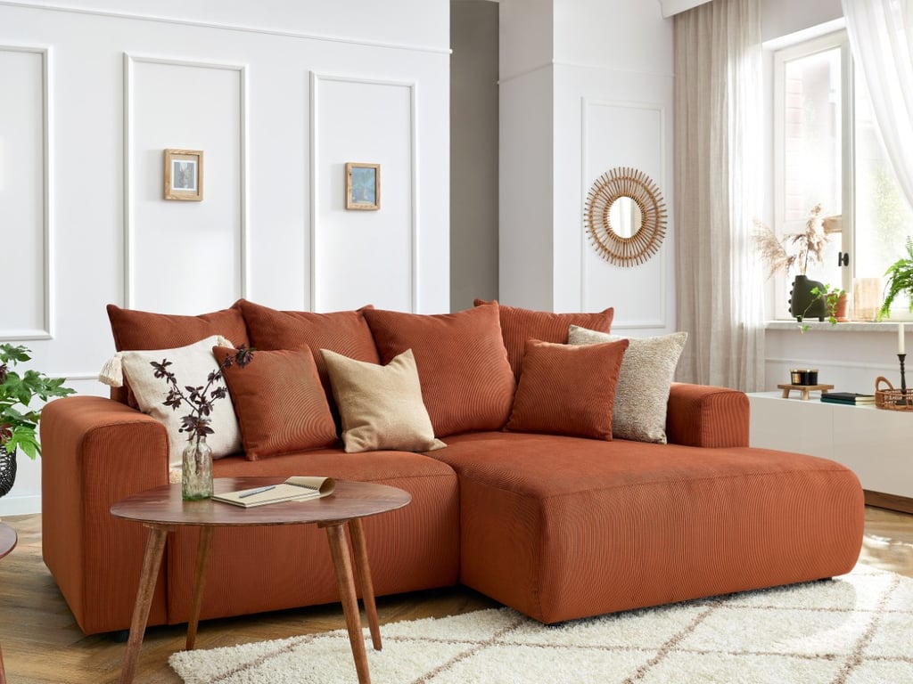 Produit similaire: Canapé d'angle fixe ENJOY Velours côtelé orange angle droit BOBOCHIC 3 places