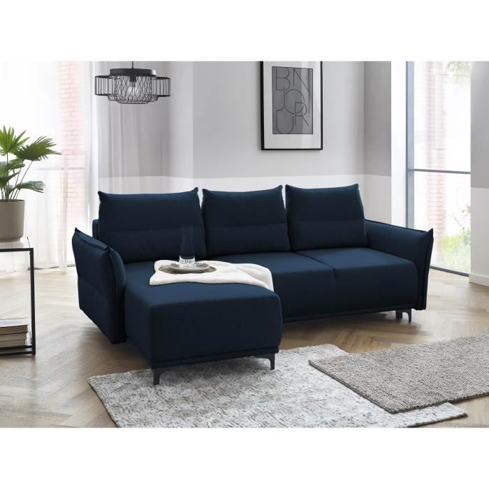 Produit similaire: Canapé d'angle réversible convertible avec coffre 4 places style contemporain - Arya - Lisa Design - Bleu
