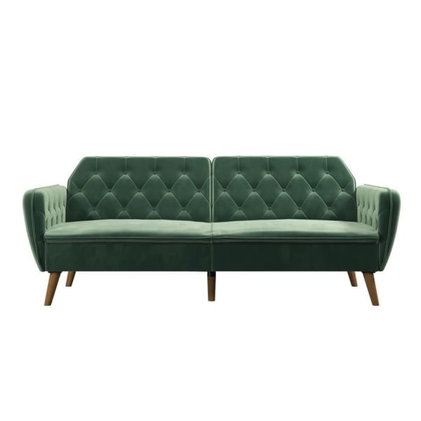 Tallulah | Canapé-lit 3 places en vert velours