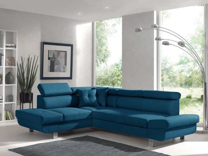 Produit similaire: Lisbona - Canapé d'angle gauche convertible - 5 places - avec têtières
