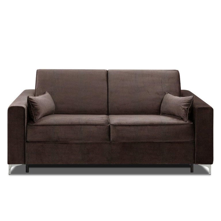 Produit similaire: Canapé convertible express JACKSON 140cm sommier lattes tweed marron chocolat matelas 16 cm