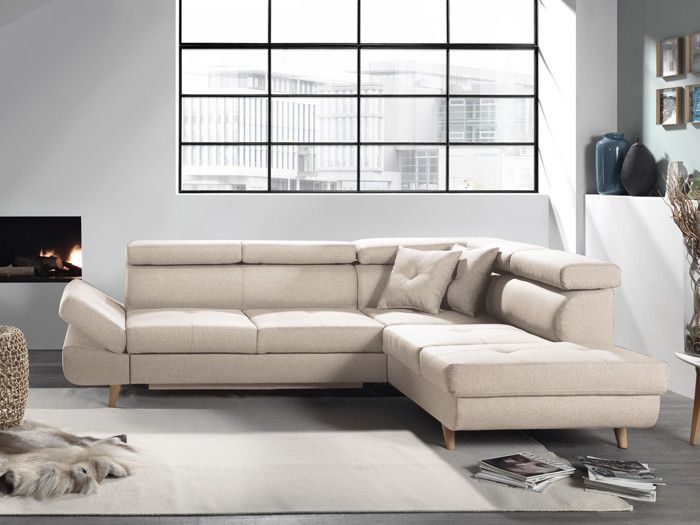 Produit similaire: Canapé d'angle droit convertible scandinave - L 252 x P 190cm - Beige - BESTMOBILIER