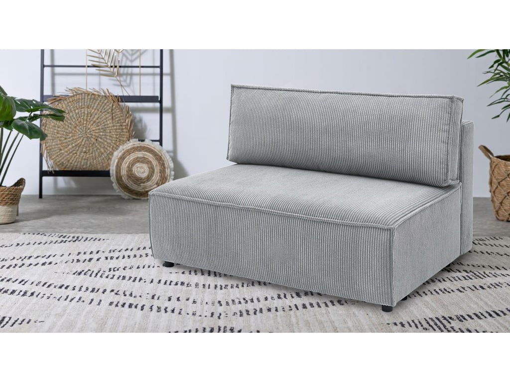 Produit similaire: Chauffeuse 2 places sans accoudoir pour canapé modulable NIHAD tissu velours côtelé gris clair BOBOCHIC 2 places