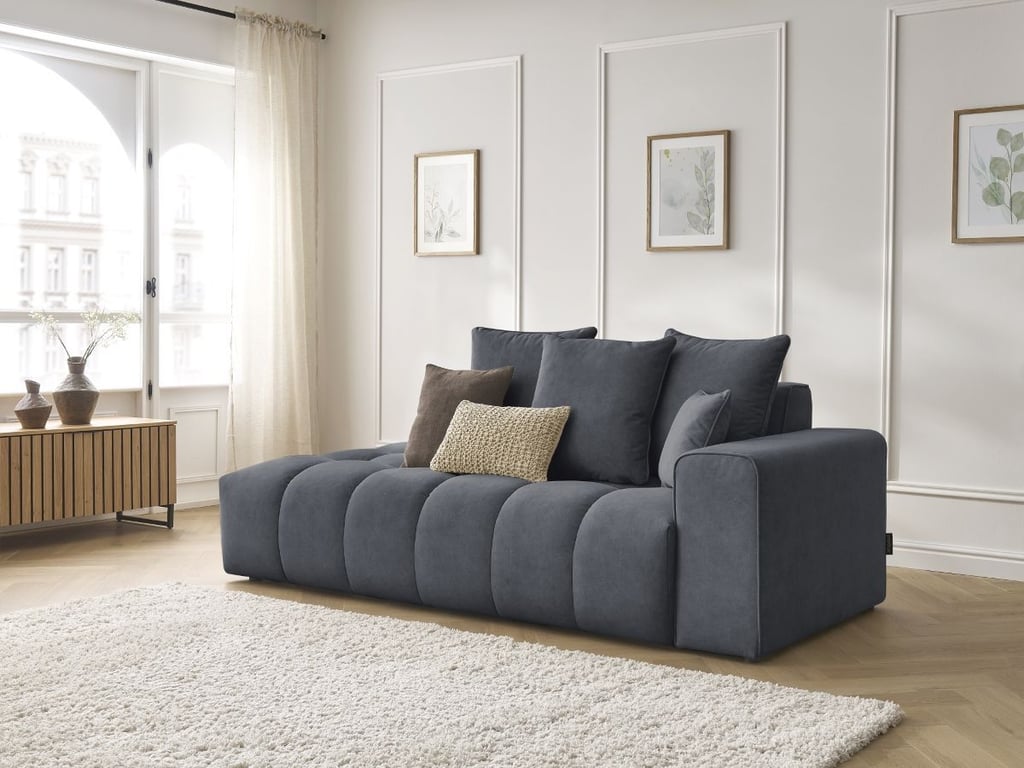 Produit similaire: Canapé droit fixe MONT-BLANC velours gris foncé accoudoir droit BOBOCHIC 4 places