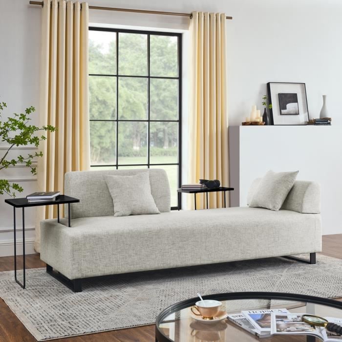 Produit similaire: Canapé 3 places modulable avec coussins tables basses modulaires Salus