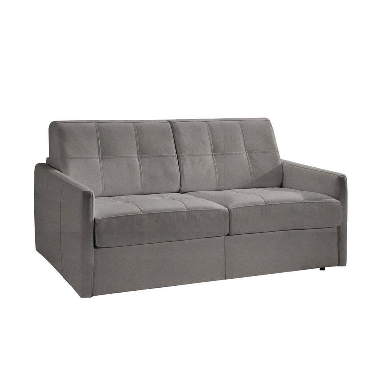 Produit similaire: Canapé lit CUBE convertible en système express couchage 140cm nubucuir gris clair matelas 16 cm