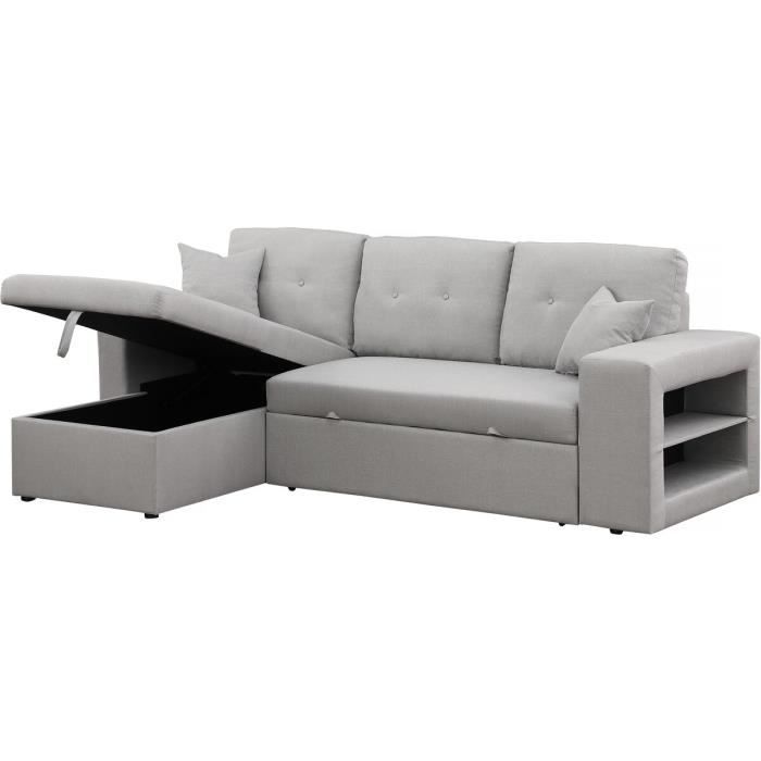 Produit similaire: Canapé d'angle convertible/réversible Axel - Habitat et Jardin - Gris clair - Avec espace de stockage et étagère