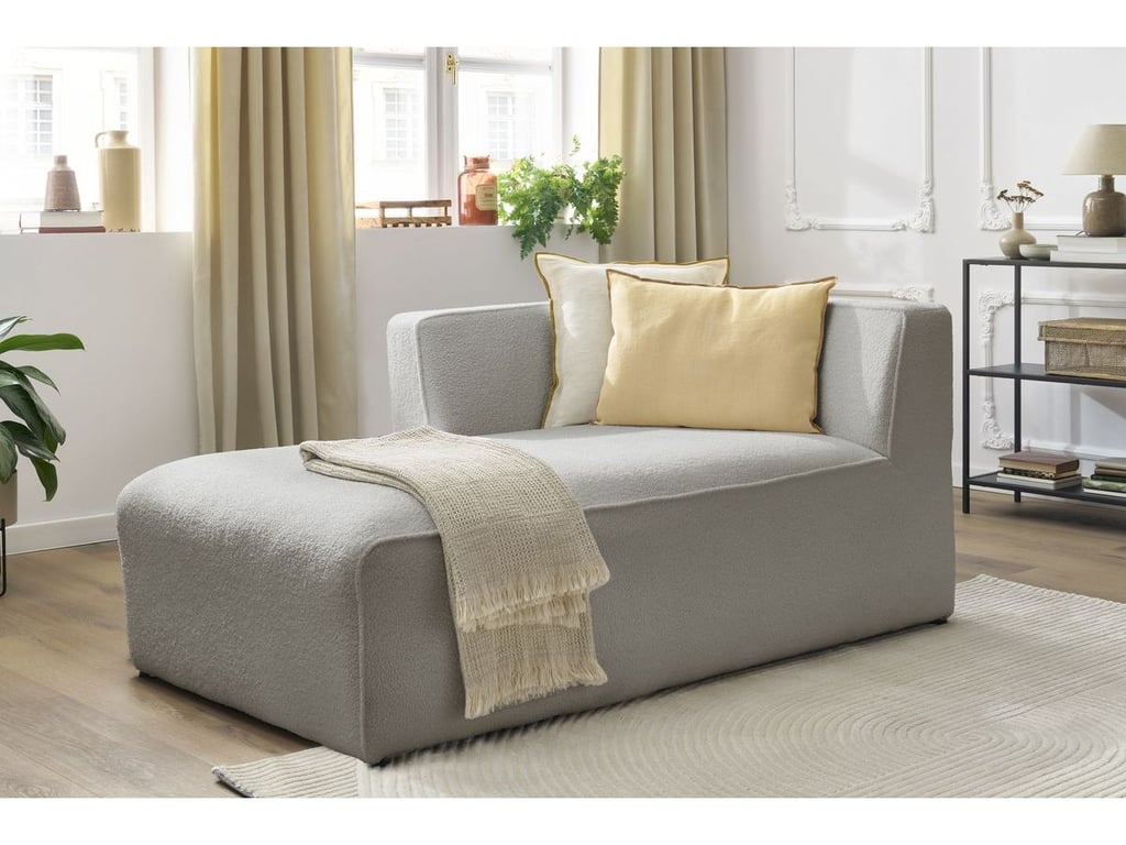 Produit similaire: Méridienne pour canapé modulable MEGEVE tissu bouclette gris clair angle gauche BOBOCHIC 1 places