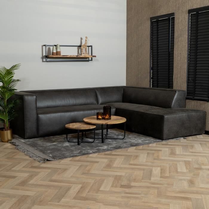 Produit similaire: Canapé d'angle industriel Memphis éco-cuir gris droit - Livin24 - 266 cm - 4 places - Avec accoudoirs - Moelleux