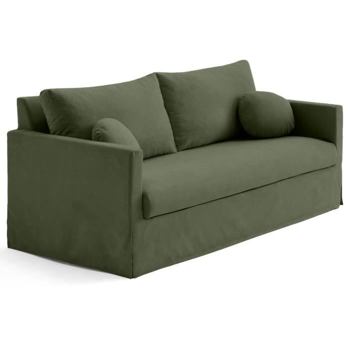 Produit similaire: Serena - canapé droit déhoussable 3 places en tissu - Vert