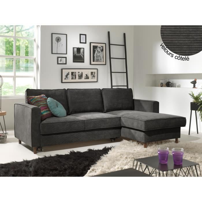 Produit similaire: Jake - canapé d'angle droit - convertible avec coffre - 4 places - en velours côtelé