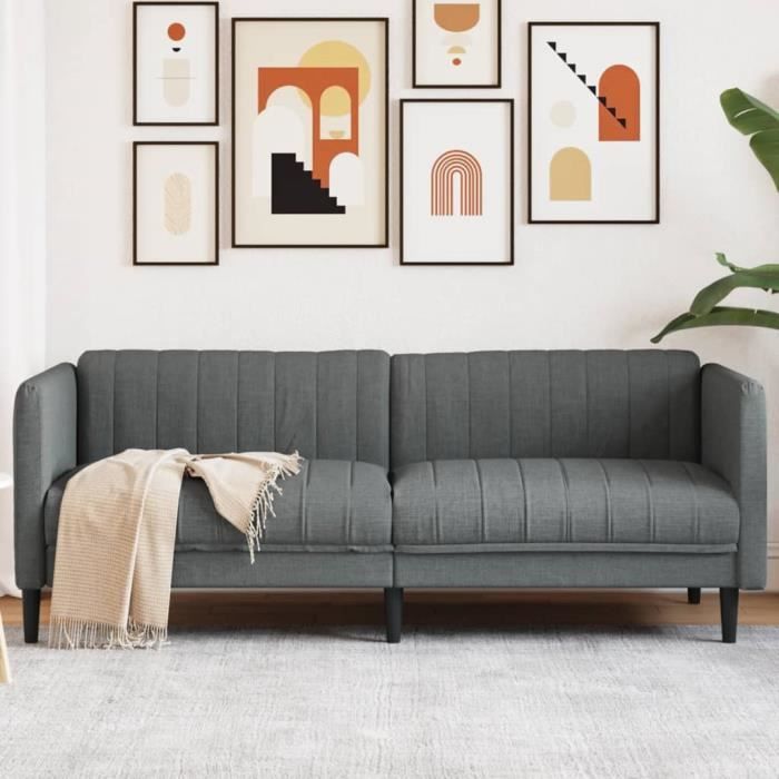 Produit similaire: Canapé salon séjour | Canapé à 3 places | gris foncé tissu 193x76,5x74,5 cm
