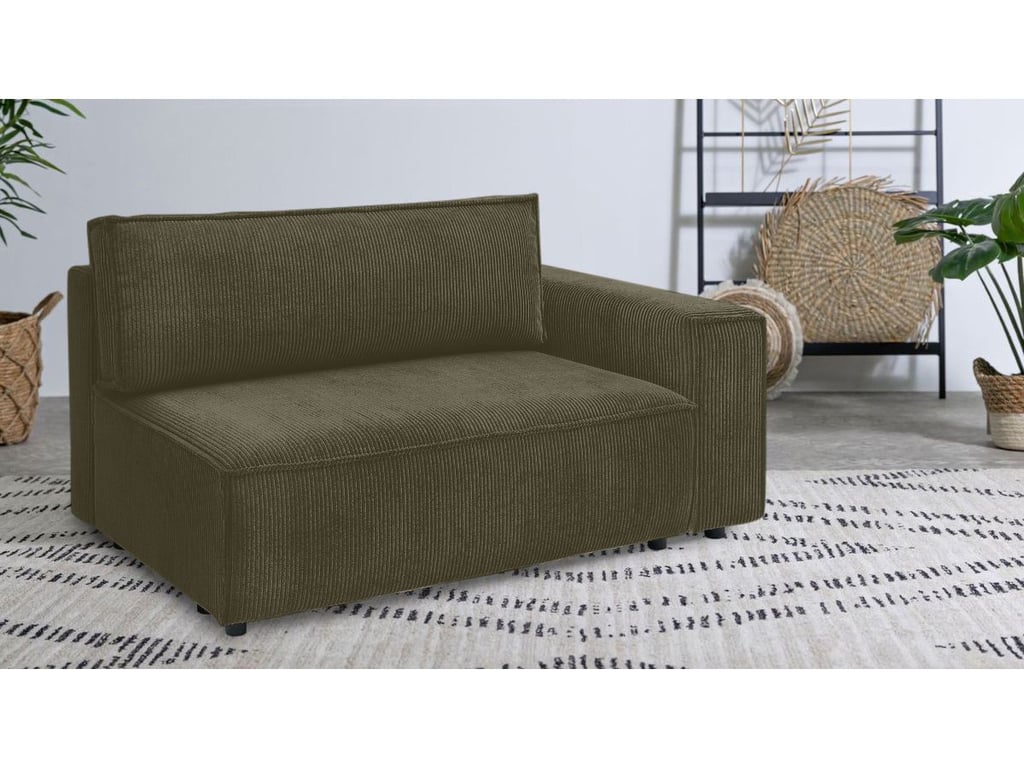 Produit similaire: Chauffeuse 2 places avec accoudoir pour canapé modulable NIHAD tissu velours côtelé vert clair angle droit BOBOCHIC 2 places