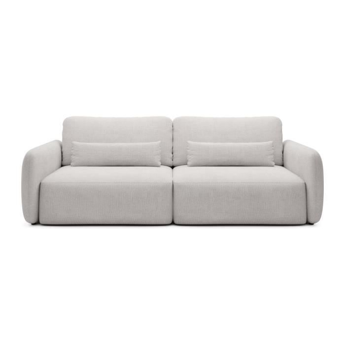 Produit similaire: Canapé 3 places convertible en tissu texturé beige VOPOZA