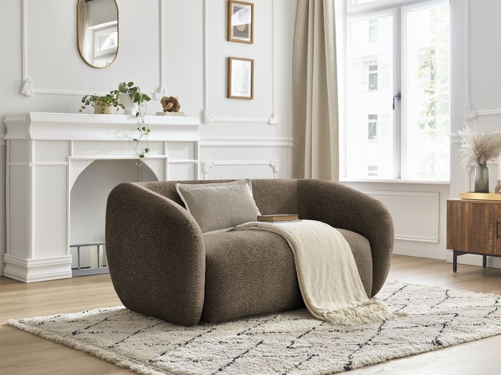 Produit similaire: Celine canapé droit fixe 2 places tissu texturé marron