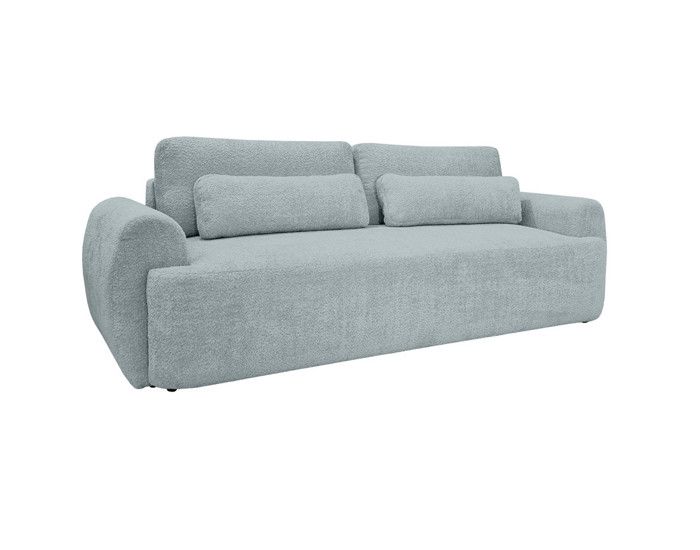 Produit similaire: Mahina - canapé droit 3 places - convertible avec coffre - en tissu bouclette - Bleu