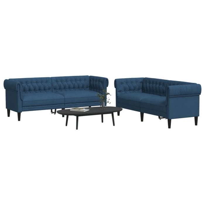 Produit similaire: Ensemble de canapés 2 pcs bleu tissu, canapé, siège de canapé, canapé relax, canapé confort, fauteuil de télévision 3209206
