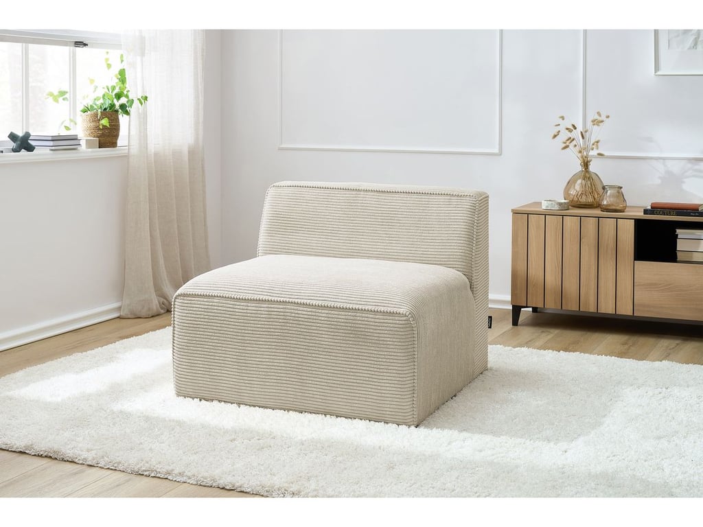 Produit similaire: Chauffeuse 1 place pour canapé modulable MEGEVE tissu velours côtelé beige BOBOCHIC 1 places