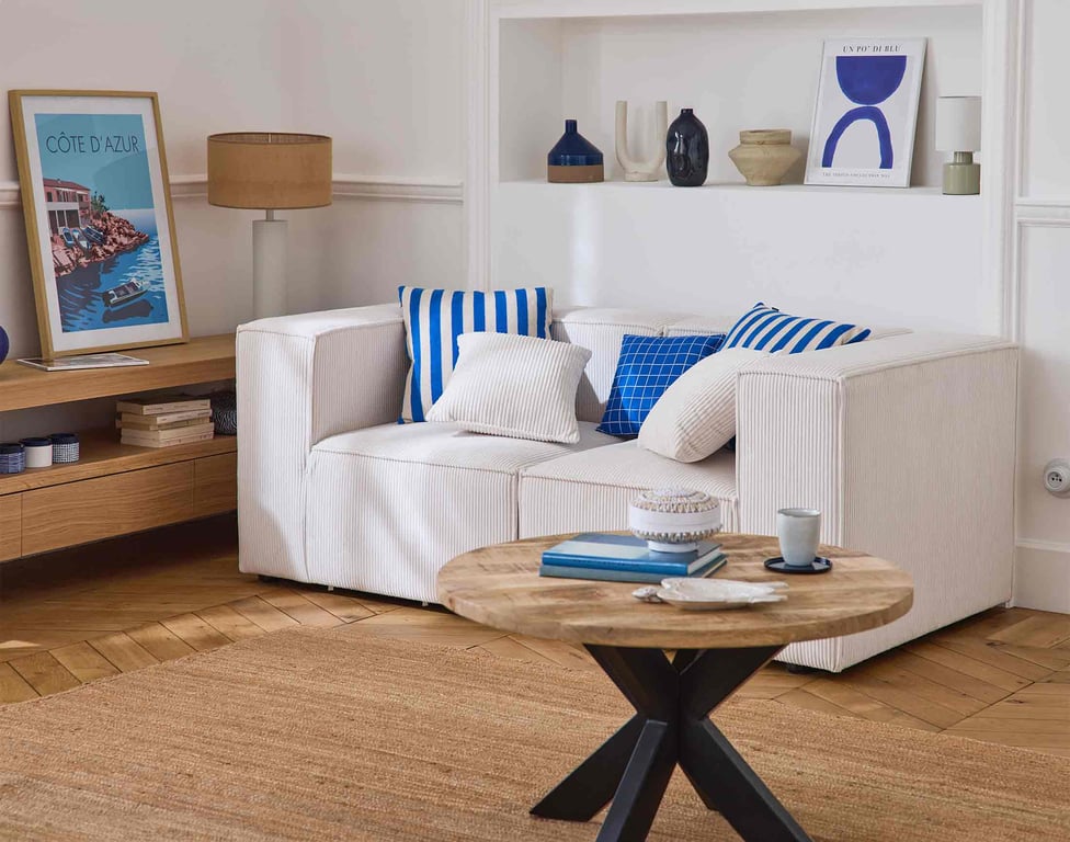 Produit similaire: Arty - Canapé velours côtelé Beige