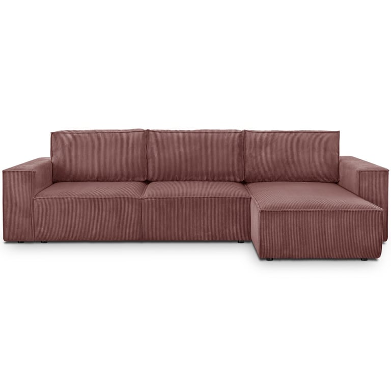Produit similaire: Canapé angle convertibleréversible 5 places velours côtelé vieux rose