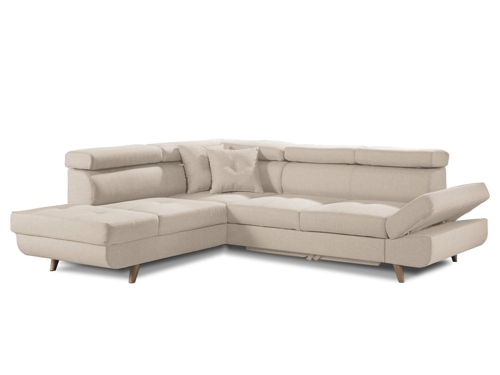Produit similaire: Canapé d'angle gauche convertible 5 places Tissu Beige
