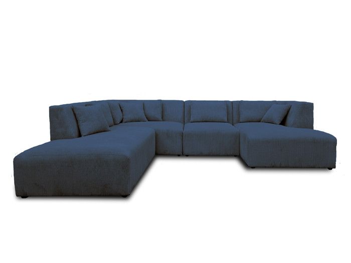 Produit similaire: Victoire - canapé d'angle panoramique modulable - 7 places - en velours côtelé - angle gauche fixe - Bleu marine