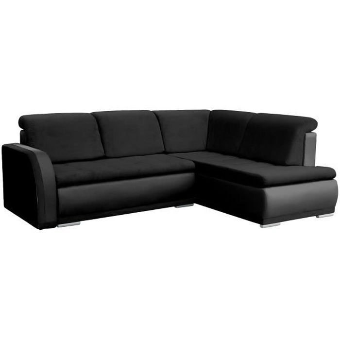 Produit similaire: Canapé d'angle Convertibles 3 Places Tissu + Simili Cuir Vero II (Noir, Canapé d'angle Droit)
