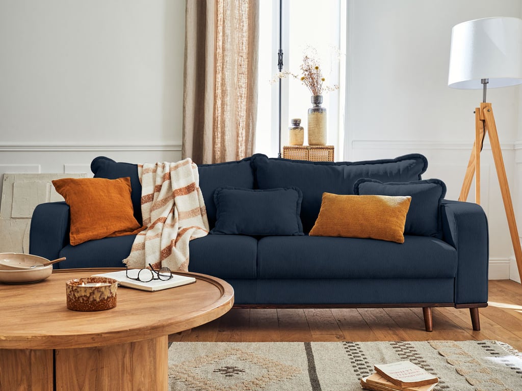 Produit similaire: albane - Canapé convertible velours côtelé Bleu