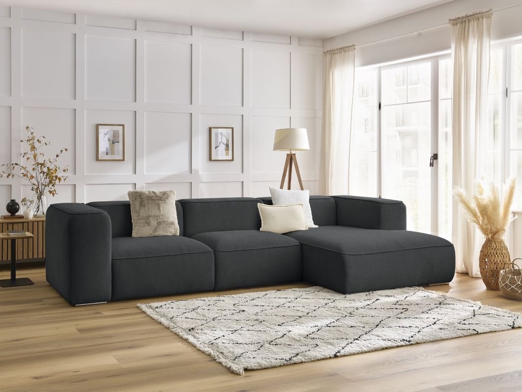 Produit similaire: Canapé d'angle fixe ZEPHYR gris foncé angle droit BOBOCHIC 4 places